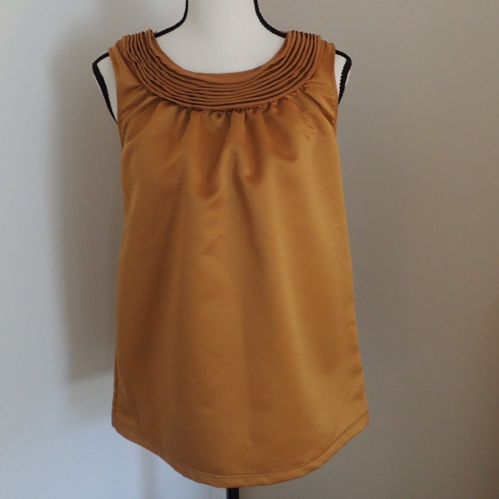 Simply Vera Vera Wang | Bronze "Pleated" Neck Tank